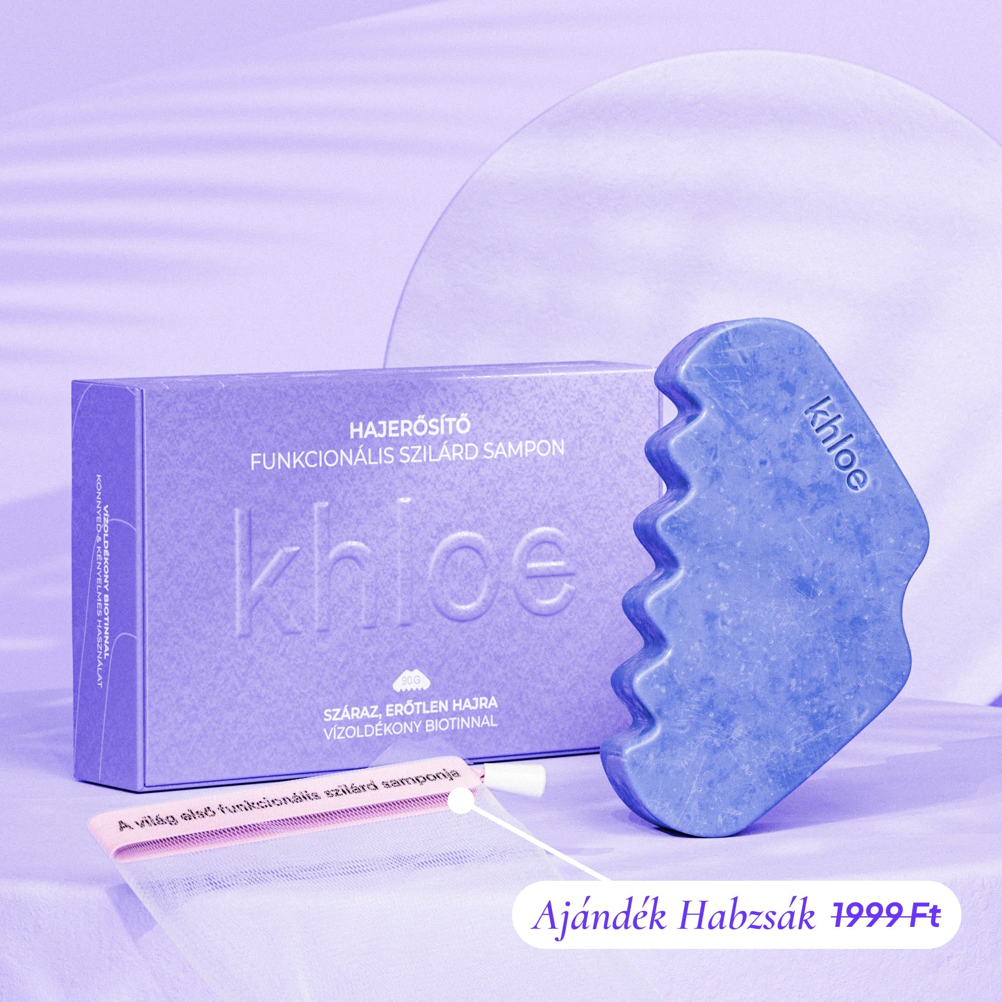 Hajerősítő Szilárd Sampon Biotinnal – Khloé