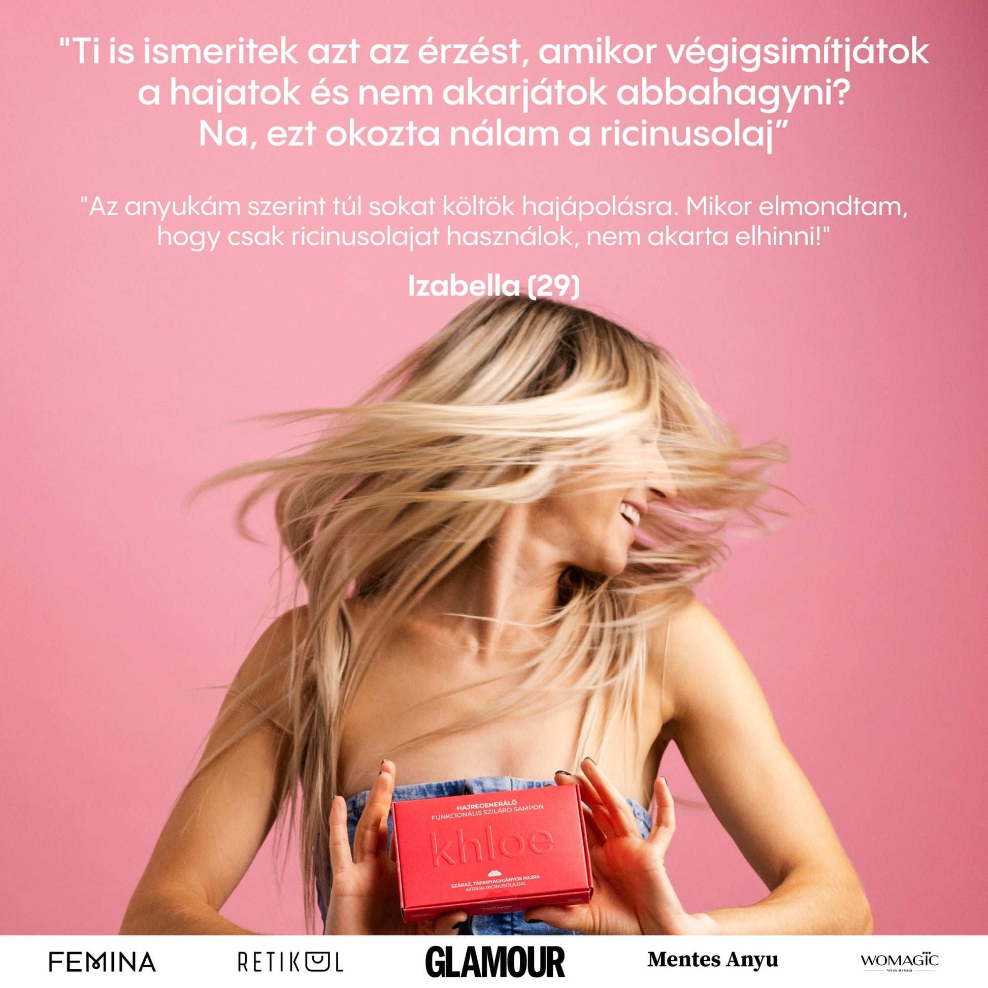 Hajregeneráló Szilárd Sampon Ricinusolajjal - Khloé ® - 