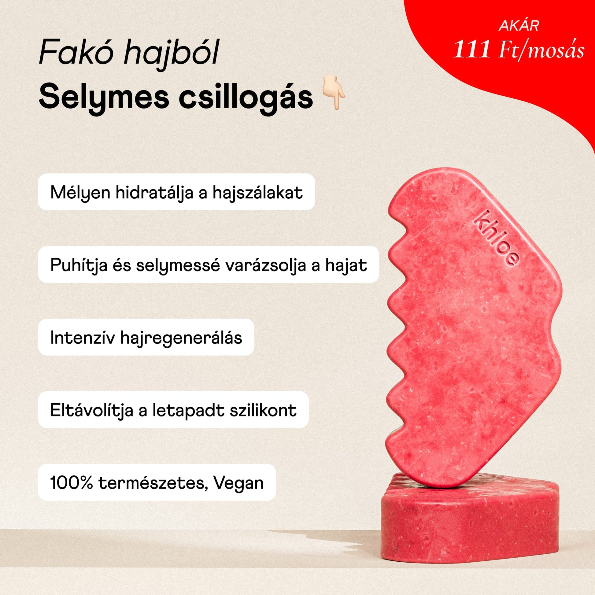 Hajregeneráló Szilárd Sampon Ricinusolajjal - Khloé ® - 